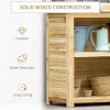 Outsunny Garden Potting Bench Table, Wooden Workstation Bench w/ Galvanized Metal Tabletop, Storage Shelves and Hooks for Patios, Courtyards, Balcony