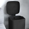 HOMCOM 12 Litre Pedal Bin, Fingerprint Proof Kitchen Rubbish Bin with Soft-close Lid, Foot Pedal and Removable Inner Bucket for Recycling and Waste
