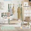 CHINESE AIYAPLAY Kids Clothes Rail, Children Dress Up Rail with 3 Hangers, Bottom Storage Shelf, Gift for Girls, Boys, Nursery, Bedroom, Green