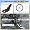 HOMCOM Bike Trailer Cargo in Steel Frame, Extra Bicycle Storage Carrier with Hitch (Black)