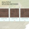 Outsunny 27 Pcs Solid Wood Interlocking Decking Tiles For Patio, Balcony, Roof Terrace, Hot Tub, Black, (30 x 30 cm Per Piece)