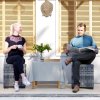 Outsunny Set of 2 Rattan Storage Ottoman, Outdoor Footstool with Removable Cushions, Garden Storage Seat for Balcony, Porch, Living Room, Dark Grey