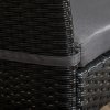 Outsunny 4 Pieces PE Rattan Garden Chairs with Cushion, Patio Wicker Dining Chairs with Backrest for Patio, Deck, Garden, Black
