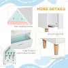 HOMCOM Kids Wooden Bookshelf Chest and Toy Storage Unit w/ Drawer, Children's Bookcase Organizer Cabinet Blue/Pink