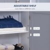 kleankin 75x60cm Freestanding Bathroom Storage Cabinet Unit w/ 2 Drawers Cupboard Adjustable Shelf Metal Handles Traditional Style 