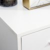 HOMCOM Freestanding Printer Stand Unit Office Desk Side Mobile Storage w/ Wheels 3 Drawers, 2 Open Shelves Modern Style 80L x 40W x 65H cm - White