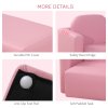 HOMCOM Kids Armchair Toddler Sofa Children's Chair, 2 in 1 Kids Table Chair Set with Wooden Frame, for 3 Years Old Girls Pink