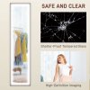 HOMCOM Full Length Mirror with LED Lights, 160 x 40cm Free Standing Mirror with Dimming and 3 Colour Lighting, Leaning or Wall Mirror with Frame for Living Room, Bedroom, Grey