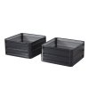 Outsunny Set of 2 Raised Garden Bed, Outdoor Planter Box with Galvanised Steel Frame for Growing Vegetables, Flowers and Herbs, 60 x 60 x 30.5 cm, Grey