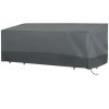 Outsunny Rectangular Patio Garden Furniture Cover Waterproof for 3 Seater Sofa Bistro Set, UV Resistant Protection 600D Oxford Fabric Rattan Lounge Clean Cover, 190 x 72 x 76cm