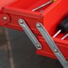 DURHAND Metal Tool Box 3 Tier 5 Tray Professional Portable Storage Cabinet Workshop Cantilever Toolbox with Carry Handle, 45cmx20cmx34.5cm, Red