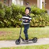 HOMCOM Kids Scooter Teenager Kick Scooter Foldable 4 Levels Adjustable Height with Rear Fender Brake for 7-14 Years