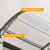 Outsunny Front Door Canopy Outdoor Awning Aluminium Rigid Plastic Polycarbonate Rain Shelter UV Water Rain Resistant 100 x 75cm Clear