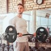 SPORTNOW 4ft Barbell Bar up to 100kg for 5cm Weight Plates with Spring Clips, Home Gym Weight Lifting Bar, 8kg