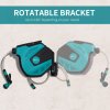DURHAND 15m Garden Hose Reel Wall Mounted Auto Rewind with 7 Patterns Spray Nozzle, Includes Wall Fixings