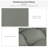 Outsunny 2Pcs Garden Tufted Pallet Cushion Seat Pad, Back Cushion Patio for Indoor Outdoor Use, 120L x 80W x 12Hcm, Grey