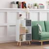 HOMCOM Freestanding 6 Cube Storage Cabinet Unit w/ 3 Fabric Drawers Handles Home Office Organisation Shelves Furniture