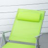 Outsunny Steel Fabric Sun Lounger Outdoor Folding Chaise Lounge Chair Recliner with Portable Design & 7 Adjustable Backrest Positions
