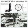 PawHut Steel Dog Bike Trailer Pet Cart Carrier for Bicycle Kit Water Resistant with Hitch Coupler Travel Red and Black