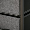 HOMCOM 4 Drawer Storage Chest Unit Home Cabinet w/ Shelves Home Living Room Bedroom Entryway Living Furniture