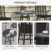 Outsunny Outdoor Coffee Table, Garden PE Rattan Side Table with Plastic Wood Table Top, X-Shape Support for Indoor, Outdoor, Balcony, Patio, Grey