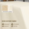 Outsunny BBQ Cover for Rectangular Gas Grill, 300D Oxford Fabric Barbecue Covers, Waterproof UV Protection Rip-Proof, with Windproof Buckles, Beige, 188 x 71 x 125cm