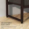 HOMCOM Free Standing Clothes Rail with 3 Fabric Drawers and Storage Shelves, Garment Rack, Hanging Rail for Hallway, Bedroom and Living Room, Rustic Brown