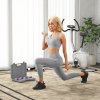 HOMCOM 10KG Dumbbells Set with Carry Case, Hand Weights for Women and Men Home Gym Weight Lifting Training, Pink, Purple, Grey, Brown