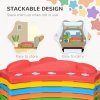 ZONEKIZ Stepping Stones Kids Balance Beam 6 PCs Stackable Outdoor Indoor Obstacle Course Sensory Play