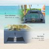 Outsunny Pop Up Tent Beach Tent for 2-3 Person, UPF15+ Easy Set Up Sun Shelter with Extended Floor, Sandbags, Mesh Windows and Carry Bag, Light Blue
