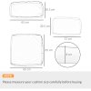 Outsunny Replacement Cushion Covers for Garden Sofa Set, Garden Rattan Sofa Cushion Polyester Cover Replacement Outdoor - No Cushion Included, Beige