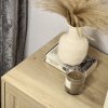 HOMCOM Bedroom Chest of Drawers, Boho Rattan Dresser with 4 Drawers, Storage Cabinet for Living Room, Hallway, Entryway, Natural Wood Finish