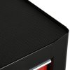 HOMCOM 5-Drawer Lockable Steel Tool Storage Cabinet with Wheels Handle 2 Keys Organisation Box Unit Chest Garage DIY Workshop Trolley Red