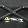 Outsunny 41L Festival Trolley on Wheels, Small Garden Folding Trolley Cart, 60kg Heavy Duty Collapsible Folding Wagon with Adjustable Handle and Carrying Bag for Beach, Camping, Festival, Black