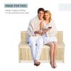 Outsunny Garden Arch Wood Bench Outdoor Storage Box Garden Furniture Chair 115L x 45W x 75Hcm, Natural