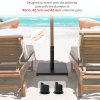 Outsunny ??35/38/48MM 18KG Steel Square Parasol Stand Base w/ Adjustable Knob Umbrella Stand Garden Patio Outdoor Home, Black