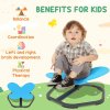 AIYAPLAY Sensory Spinning Chair for Kids, Butterfly-Shaped Swivel Chair for Balance and Coordination Training, Multi-Position Spinning Seat with Non-Slip Base, Blue