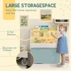 AIYAPLAY Kids Bookshelf, Bookcase Toy Storage Organizer with 3 Tier Shelves, Drawer, for Bedroom, Nursery, Playroom, Classroom, White