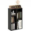 HOMCOM 2 Tier Bookshelf, Modern Cube Bookcase with 5 Open Storage Compartments, Freestanding Display Storage Unit for Living Room, Bedroom, Study