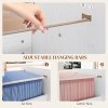 HOMCOM File Cabinet with 4 Drawers for Home Office, Vertical Filing Cabinet with Lock, Adjustable Hanging Bar for A4 and Letter Size, Ash Wood-Effect