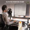HOMCOM L Shaped Desk, Computer Desk with Liftable Desktop, Industrial Corner Desk with Drawer for A4/Letter Size, Home Office Desk with Monitor Stand for Home Office