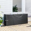 Outsunny 720 L Outdoor Garden Cushion Storage Bag, Heavy Duty 600D Oxford Fabric Waterproof Garden Furniture Cushion Storage Bag with 2-Way Zip for Tent, Christmas Tree, 175 x 55 x 75 cm, Black