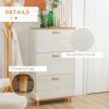 HOMCOM Narrow Shoe Cabinet, Slim Shoe Storage Cabinet with 3 Flip Drawers and Adjustable Shelves, 12 Pair of Shoes Organizer for Hallway, Entryway