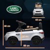 AIYAPLAY Land Rover Licensed 6V Kids Electric Ride On Car, 2-in-1 Sliding Car, Battery Powered Car with Headlights, Music, Horn, for 18-60 Months, White
