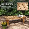Outsunny 1 Piece 2-seater Outdoor Indoor Wooden Garden Bench Fir Patio Loveseat, 110L x 38W x 35Hcm, Carbonised