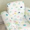 AIYAPLAY Kids Armchair with Stool, 2 Piece Kids Sofa Set with Cloud Design, Wooden Frame, Upholstered Kids Chair for Bedroom, Playroom, Kid Room, for 1.5-3 Years Old, White