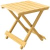 Outsunny Fir Wood Folding Coffee Table, Lightweight Small Garden Table with Slatted Top, Portable Folding Side Table for Balcony Deck Patio Terrace, Nature Wood Finish