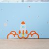 ZONEKIZ 2 in 1 Wooden Toy Box, Kids Storage Bench, Toy Chest with Safety Rod - Blue
