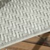 Outsunny Stackable Outdoor Chairs Set of 4, Rattan Garden Chairs with Armrests and Backrest for Deck, Mixed Grey