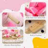 HOMCOM Rocking Horse, Kids Plush Ride on Unicorn with Songs, Wooden Base, Seat Belt, for Toddlers 18-36 Months, Pink